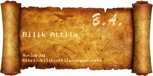 Bilik Attila névjegykártya